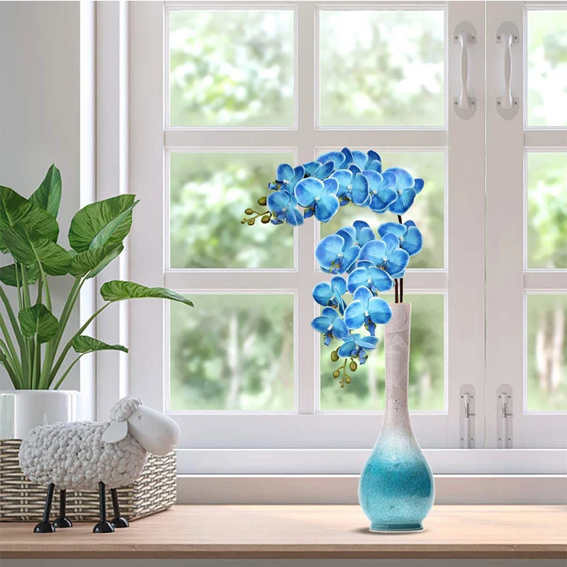 

3D Phalaenopsis Artificial Butterfly Orchid Flowers Fake Orchid for Home Wedding DIY Decoration Real Touch