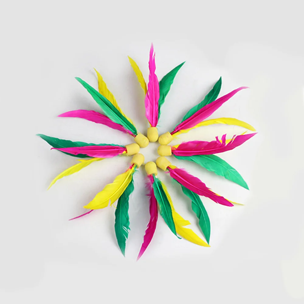 

10 PCS Board Badminton Three Feathers Balls Outdoor Shuttlecock for Beach Kids Children