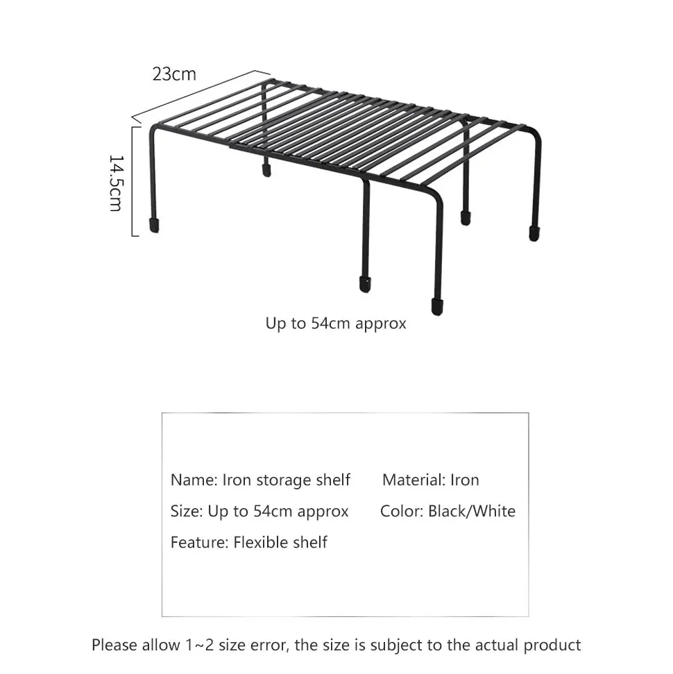 

REMARKABLY Iron Kitchen Shelf Storage Rack Holder Adjustable Countertop Organizer for Spice Jars Plate Bowl Home Accessories