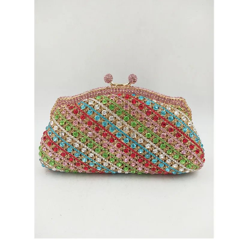 

Womens Handbags and Purses Clutch Evening Bag Bridal Wedding Elegant Party Dazzling Women Crystal Evening Metal Clutches Bags