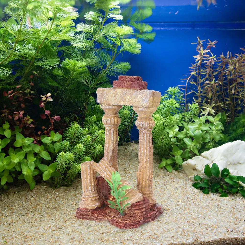 

1Pc Artificial Resin Decor Fish Tank Landscaping Ornament Aquarium Supply Yellow