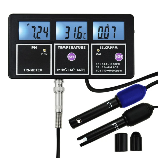 Тестер качества воды 5 в 1 PH EC CF TDS(ppm) измеритель температуры аквариумов
