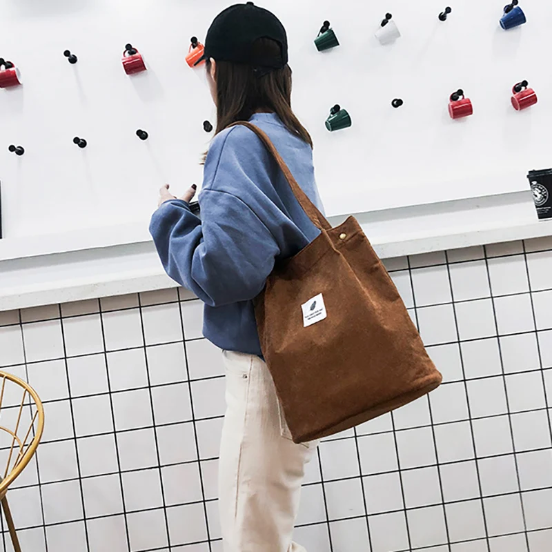 LTBOOS Вельветовая сумка ведро женская модная женские Рабочие Сумки На Плечо