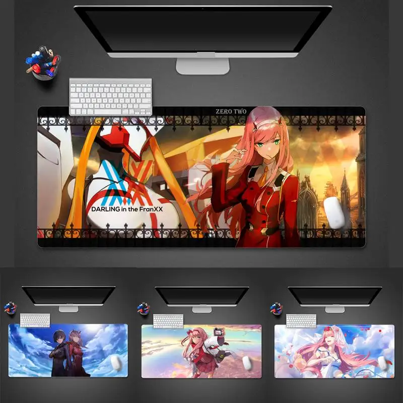 

Darling In The Franxx Zero Two Gamer Speed Mice Mousepad Desk Table Game Office Large Mouse Mat pad X XL Non-slip Laptop Cushion