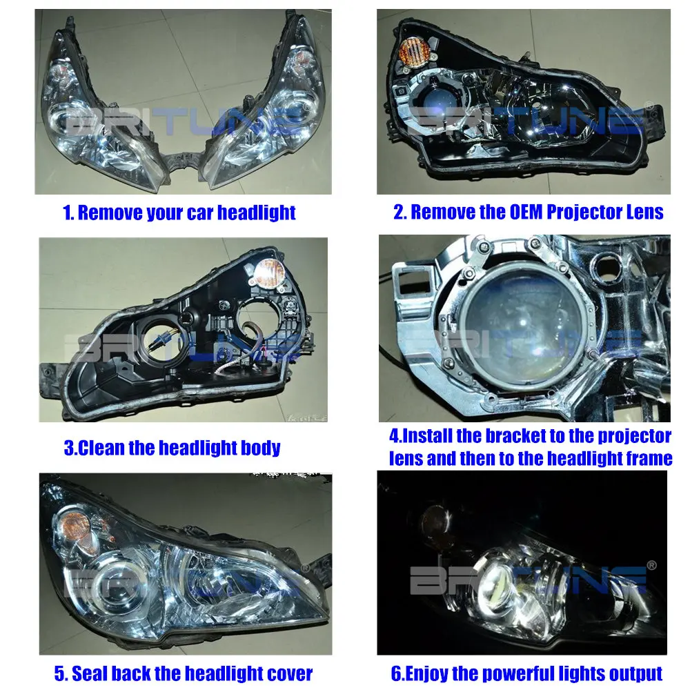 Headlight Lenses For Hella 3R G5 5 Subaru Outback Bi-xenon 3.0 HID Projector Bracket Kit Accessories Retrofit Use D2S Xenon | Автомобили и