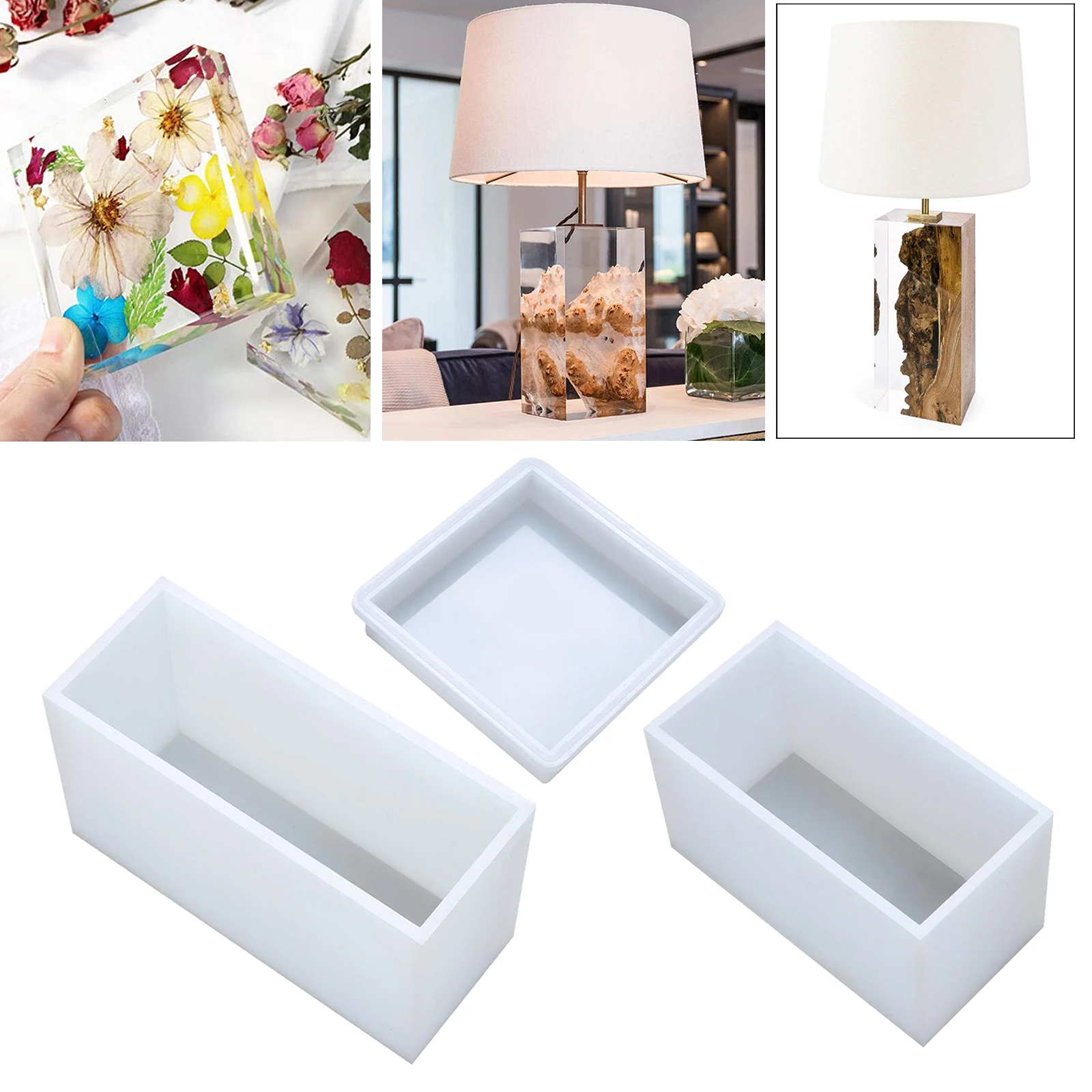 

Epoxy Resin Molds, Resin Casting Molds Silicone, Silicone Mold for Resin Jewelry, Soap, Dried Flower Leaf, Insect Specimen DIY