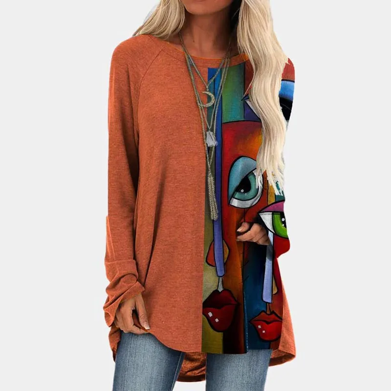

Womens Butterfly Graphic Print T shirts Women Long Sleeve Casual T-Shirts Plus Size Harajuku t shirt Ladies O Neck Top Tee Tops