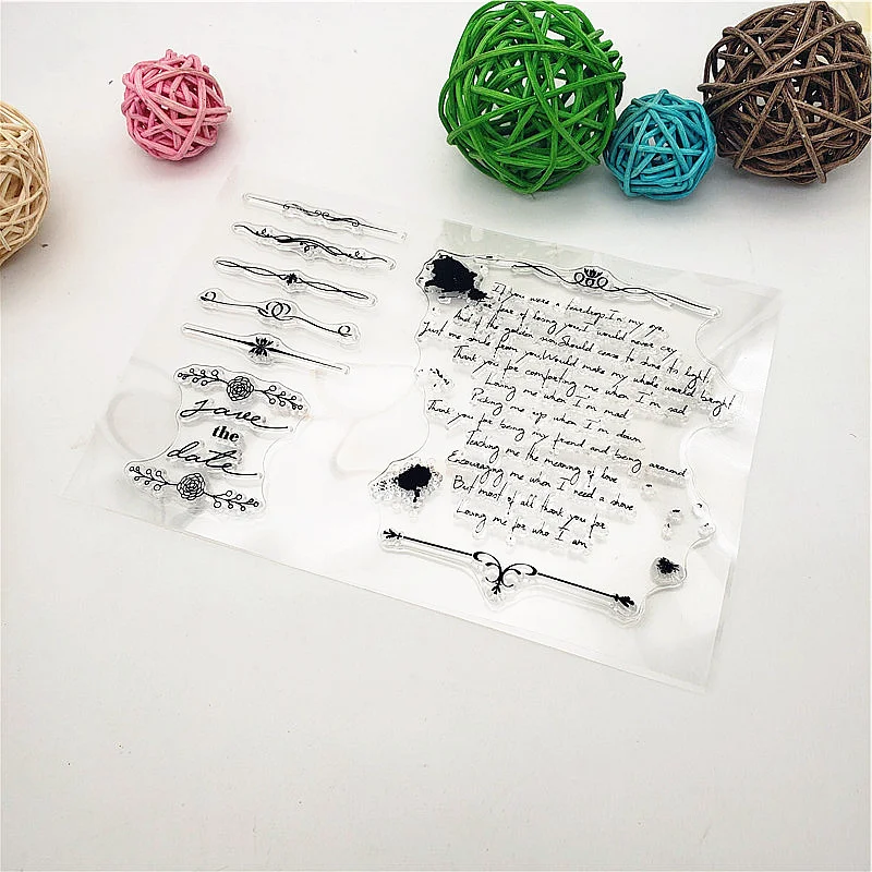 

Love Poems Clear Stamps Transparent Seal 11x16cm Silicone Seal TPR Halloween Roller Stamps DIY Scrapbooking Cards