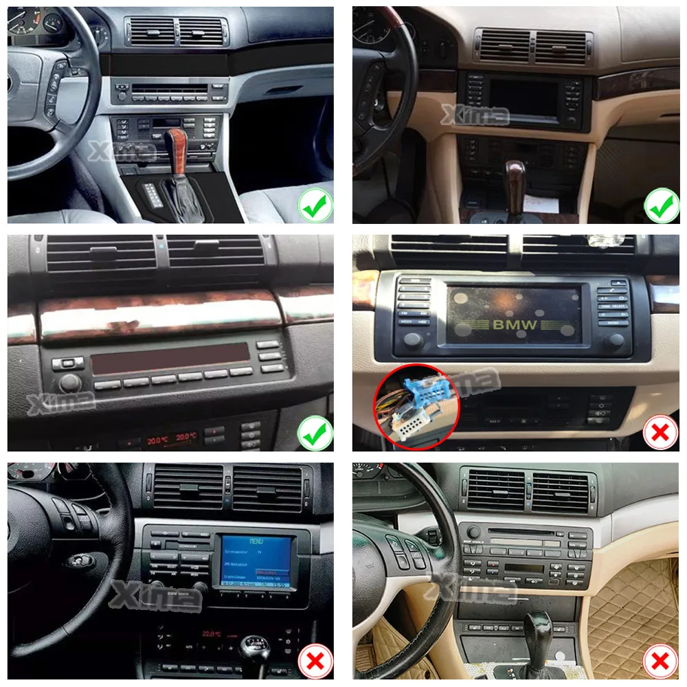 Автомагнитола XIMA 2Din мультимедийный видеоплеер с Android 9 0 4 G LTE для BMW 5 E39 E53 X5 1995-2006 |