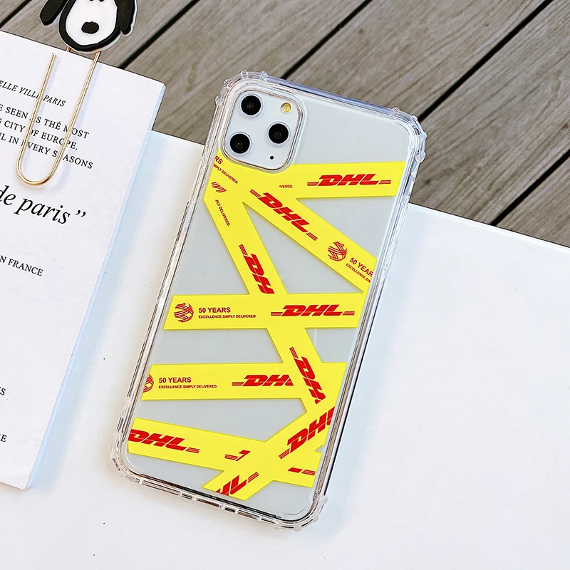 DHL Экспресс логистическая этикетка чехол для телефона iPhon 11 Pro X XR XS Max мягкий