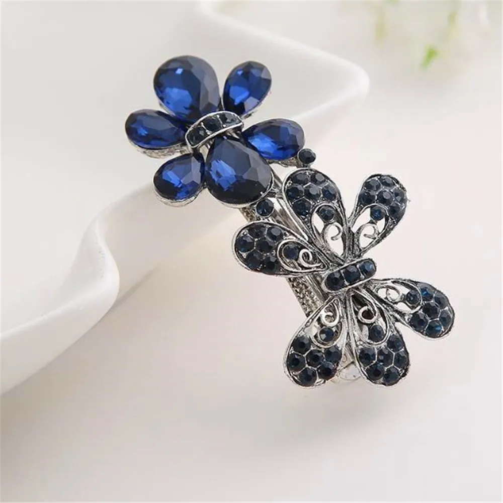 1pc Hollow6 1 пара, стразы, Бабочка, заколка для волос, заколка для девочек, квадратные заколки для волос, женские металлические заколки в виде кленового листа, аксессуары для волос, Прямая поставка - Цвет: 1pc Hollow6