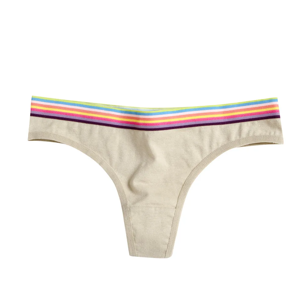 Новинка 2020 женские сексуальные радужные комбинированные трусики стринги нижнее