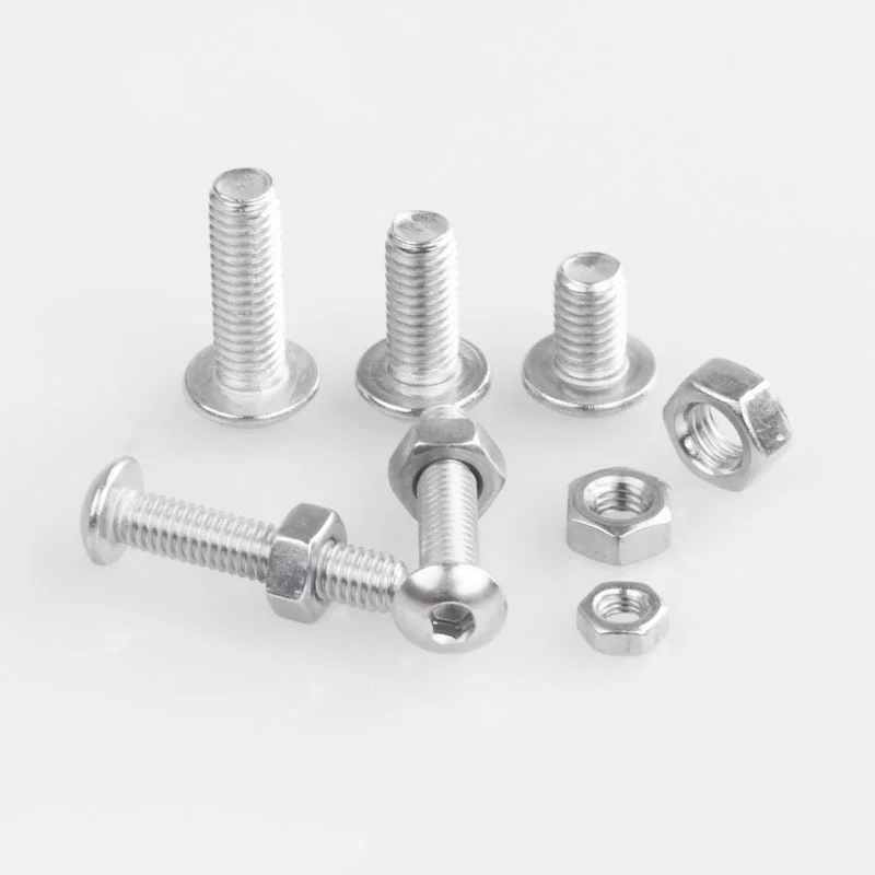 Набор винтов с шестигранным отверстием и круглой головкой из нержавеющей стали