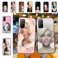marilyn monroe with a cat phone case for huawei honor 10 i 8x c 5a 20 9 10 30 lite pro voew 10 20 v30