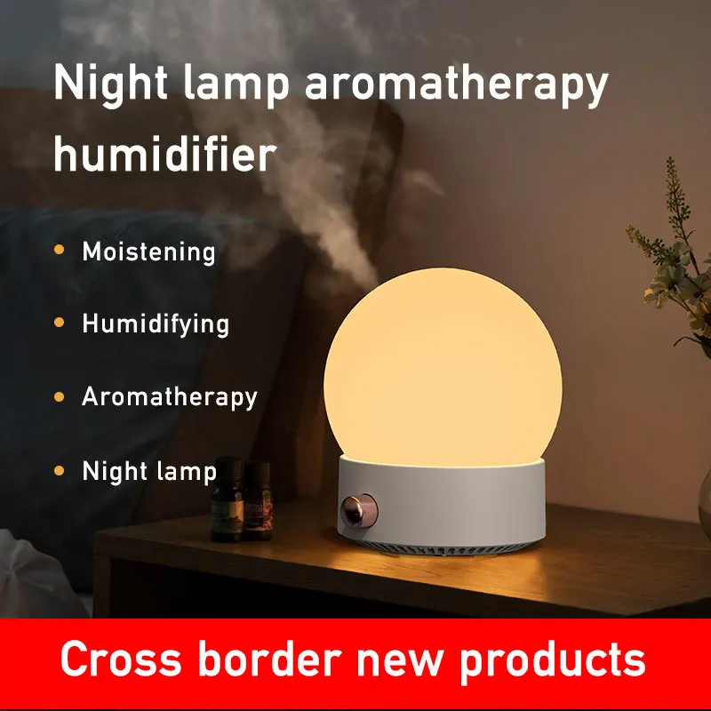 Household small humidifier desktop bedroom mute large fog volume air spray night light aroma diffuser 5v  humidifier diffuser bear 220v heat sterilization of household air conditioning humidifier fog intelligent office air mass mute