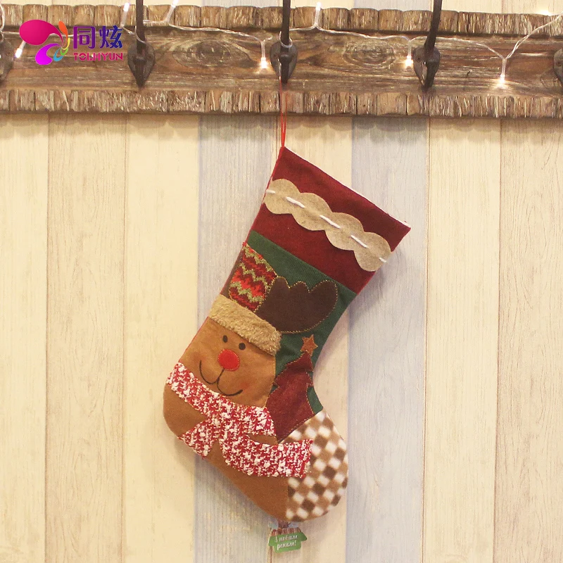 

Christmas decorations socks Christmas Tree Pendant Gift Bag gift bag printed Christmas socks