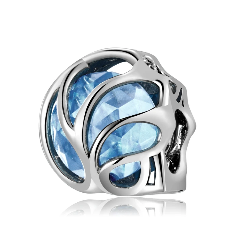

Conch Heart of The Sea Charms 925 Sterling Silver Beads with AAA+ Cubic Zirconia Fit Pandora Bracelet & Bangle DIY Women Jewelry