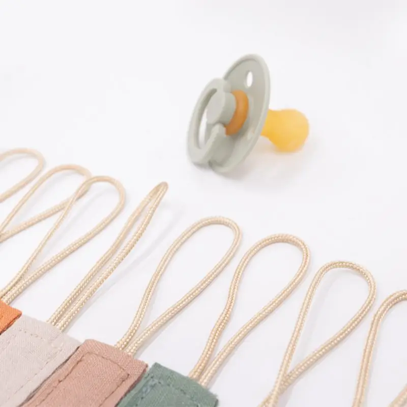 Cotton Linen Pacifier Clips Chain Dummy Clip Pacifier Holder Nipple Soother Chain For Infant Baby Feeding