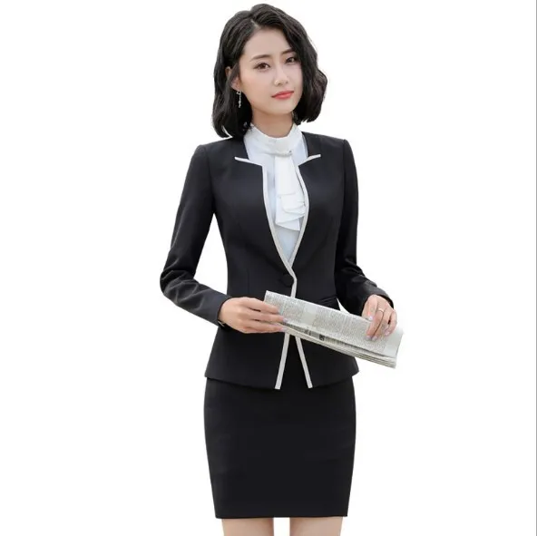 Женский офисный брючный костюм комплект из двух предметов пиджак и брюки черного