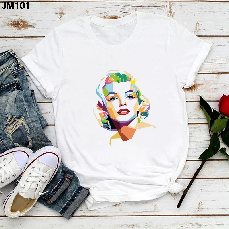 Женская футболка с принтом Мерилин Монро летняя готическая одежда повседневная