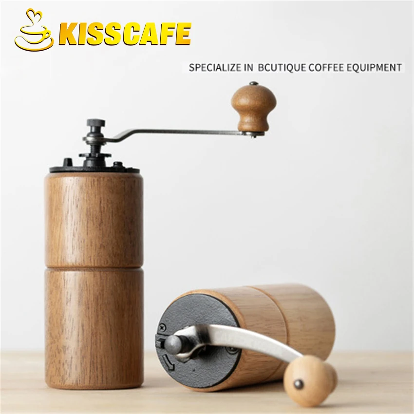 Портативная деревянная Кофемолка ручная Кофеварка портативная кофемолка