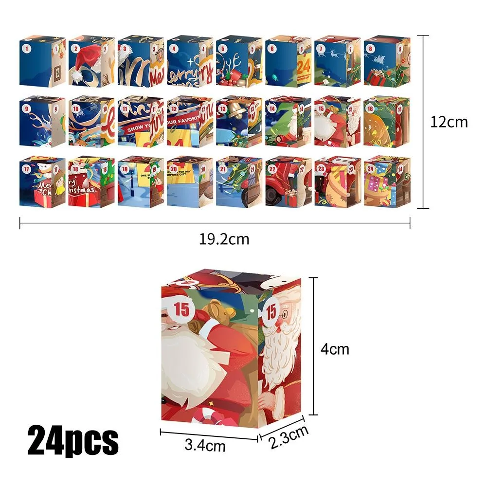 

Christmas Gift Box Blind Box Party Child Presents Decor Christmas Advent Calendar Box 24Days Navidad Xmas Gift Box New Year 2022