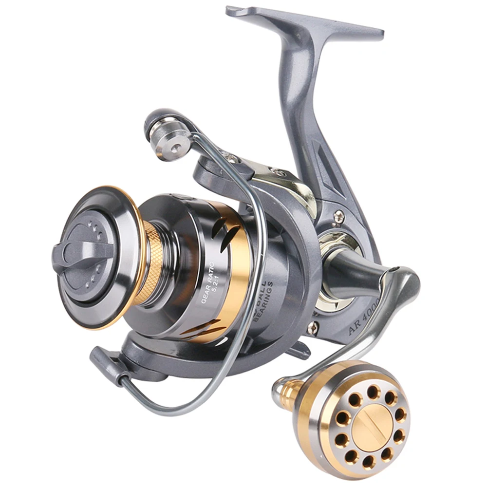 

Spinning Reel Fishing 5.2:1 Gear Ratio AR2000 AR3000 AR4000 AR5000 AR600 AR7000 Full Metal Handle Thick Bail Fishing Tackle