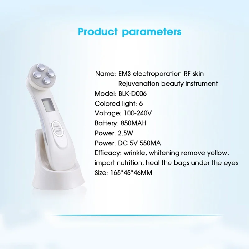 Goedkoop Facial Mesotherapie Elektroporatie Rf Lifting Apparaat Photon Gezicht Lifting Machine Draai Rimpel Verwijderen Huidverzorging Massager