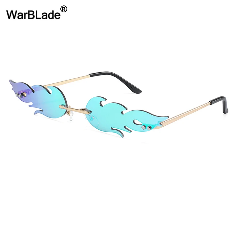 Солнцезащитные очки WarBLade без оправы для мужчин и женщин модные роскошные узкие