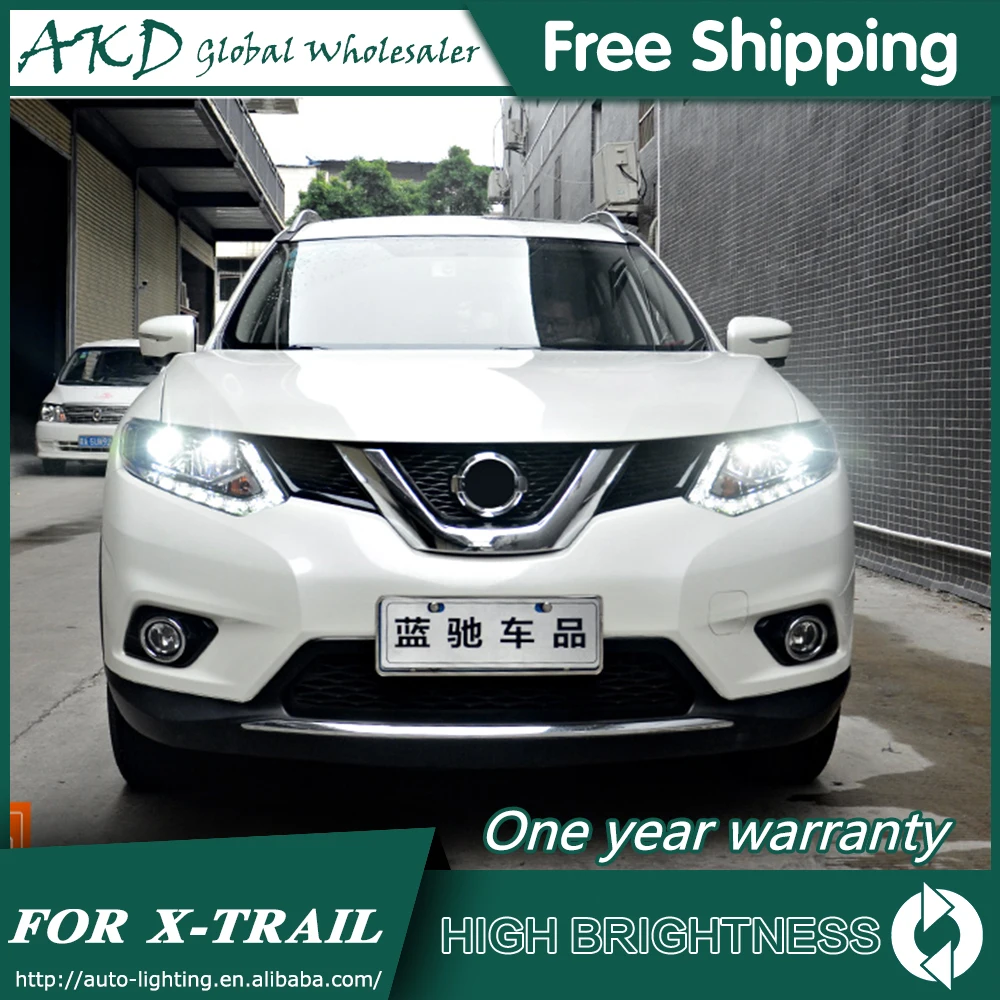 Головной светильник s для автомобиля Nissan X-trail 2014-2016 Rouge DRL Дневной ходовой головной