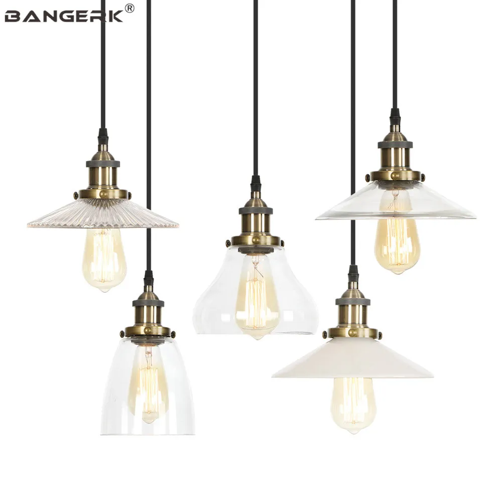 

Edison Retro Pendant Lamp LED Loft Style Industrial Hanging Light Glass Kitchen Bar Home Decor Lighting Droplight Luminaire