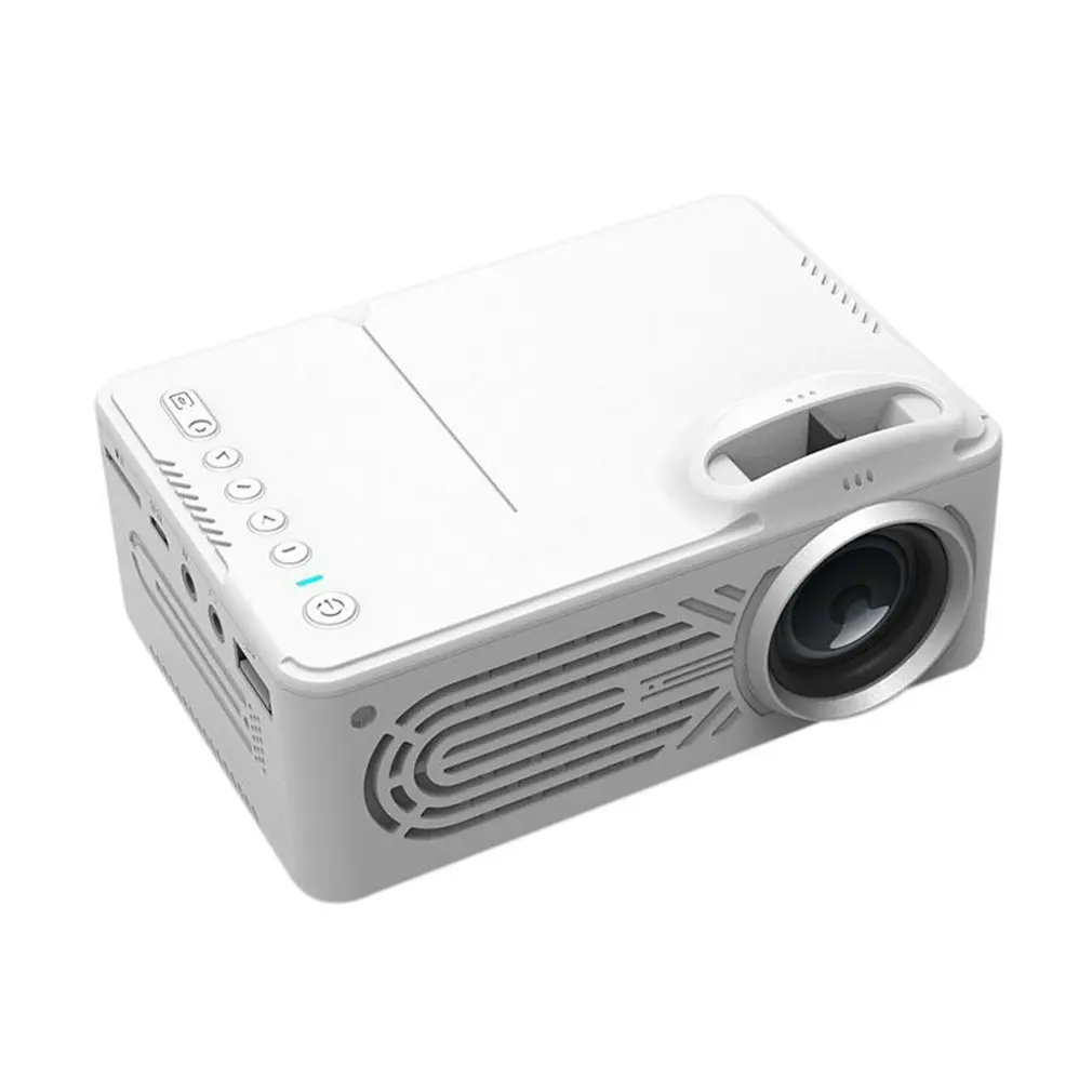 

814 Mini Micro Portable Home Entertainment Projector Supports 1080P Hd Mobile Phone Connection Projector white color