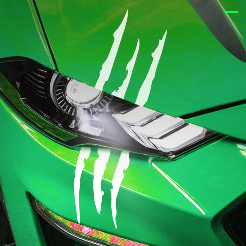 

Auto Car Stickers 2 PCS Ghost Claw Car Light Eyebrow Sticker For Skoda Octavia A2 A5 A7 Fabia Rapid Superb Yeti Roomster kodiaq