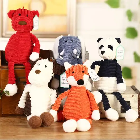 15 см хит Детские Полосатые Слоны Лев лиса кролик поросенок панда утка обезьяна