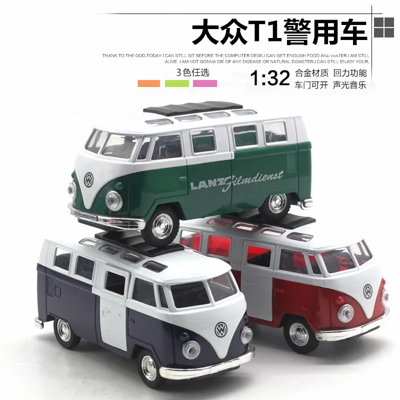 Модель автомобиля Volkswagen T1 в масштабе 1:32 автобус фургон Пожарная служба