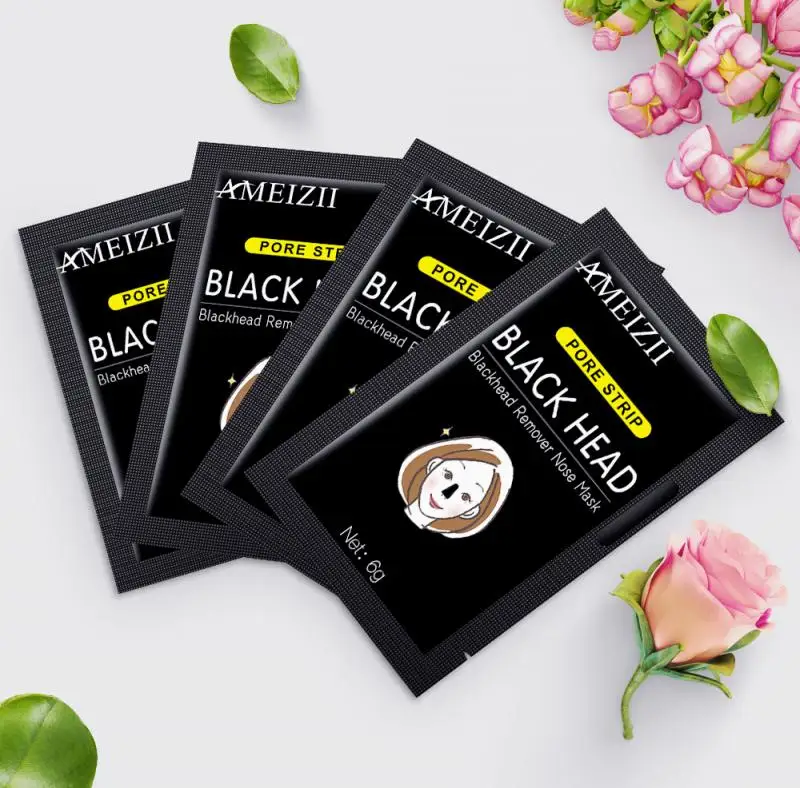 5/10pcs Bamboo Charcoal Blackhead Mask Skincare to Blackheads Acne Shrinkage Pore Cleansing Nasal Face Care Mask Cosmetics TSLM1