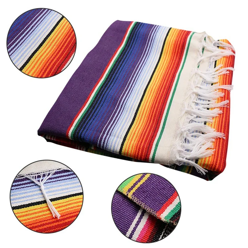 Mexican Tablecloth for Party Wedding Decorations Saltillo Serape Blanket Bed Outdoor Table Cover | Дом и сад