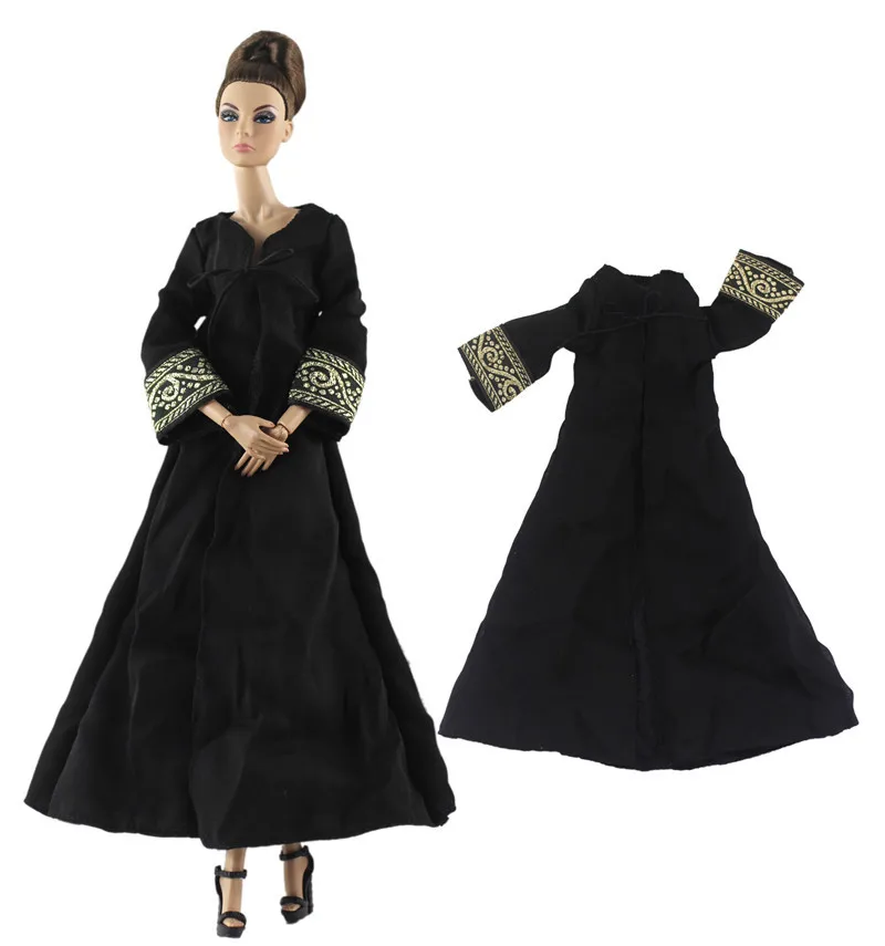

Mystery Black Robe Dress Outfits Set for Barbie 1/6 BJD SD Doll Clothes Accessories Dollhouse Role Play Dressing Up