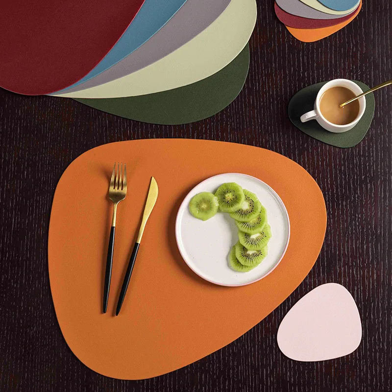 Кожаные Салфетки водонепроницаемые маслостойкие термостойкие подставки для