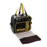 pu sport design pet dogs carrier bag pet cage with locking safety travel carrier bag for dogs or cats