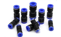 100pcs pu series union straight hose pneumatic fitting pu 8 8mm 8mm push in one touch tube quick pipe connector