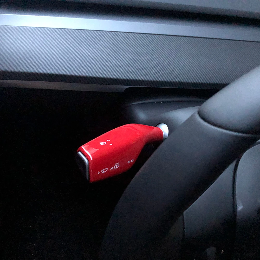 

For Tesla Model 3 Model Y wiper gear lever gear decorative stickers Cover Carbon Fiber Pattern