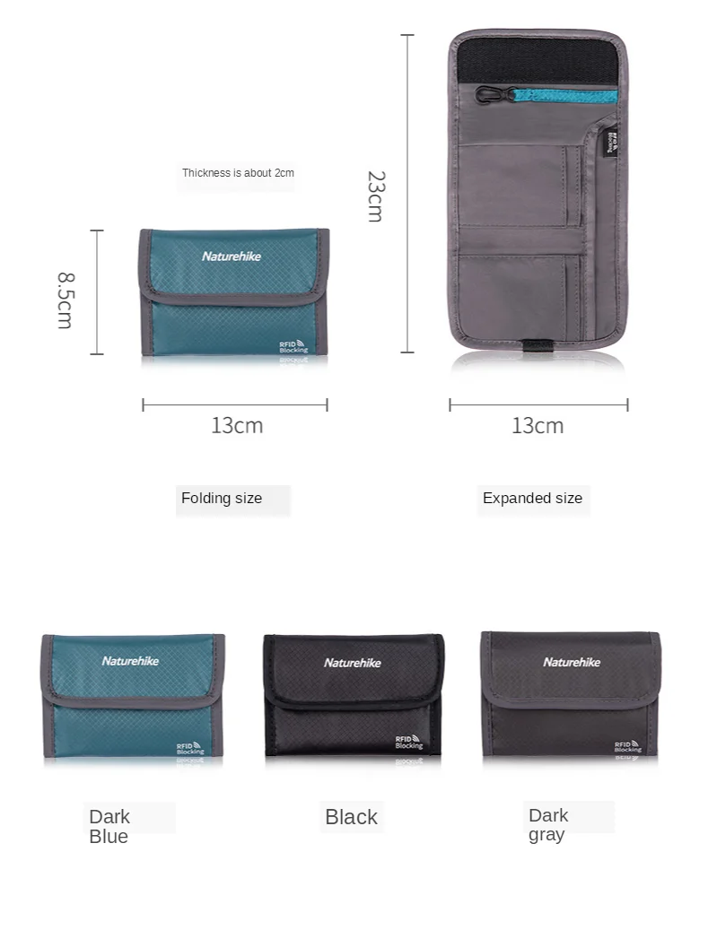 Дорожный кошелек Naturehike с защитой от кражи многофункциональная дорожная сумка