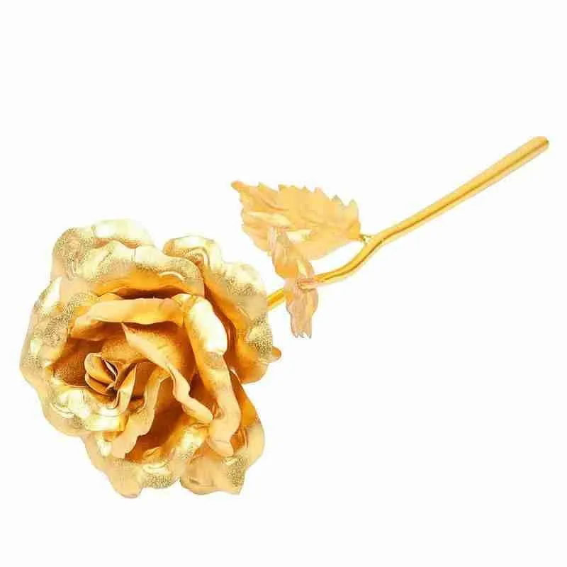

1pc Gold Foil Rose Flower Tanabata Gift Golden Rose Valentine's Gift Party Wedding Day Flower Anniversary N4Q6