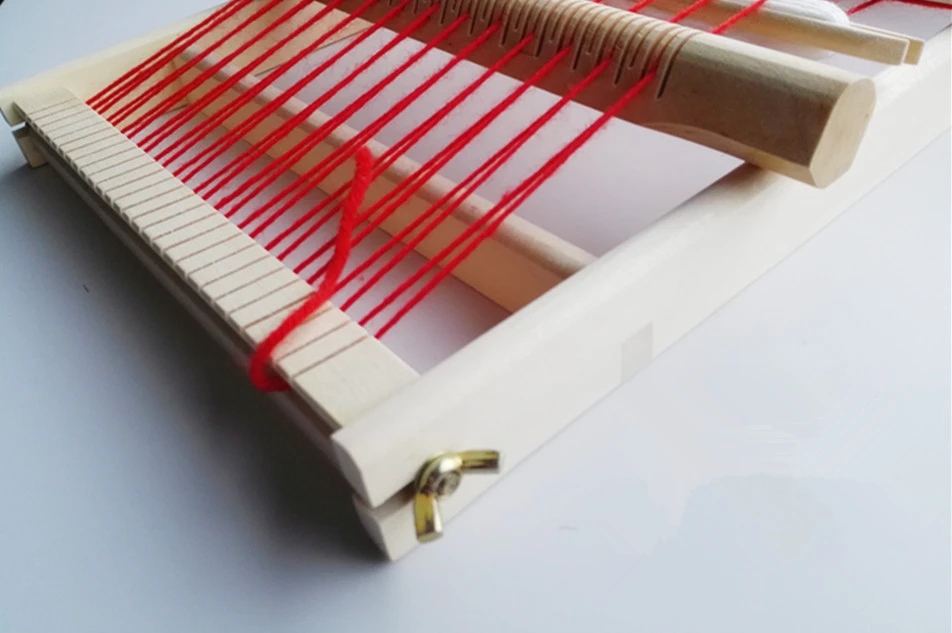 Деревянные DIY сборка традиционного ткацкого станка детская игрушка ремесло прочный ткацкий каркас вязальная машина научная образовательная игрушка