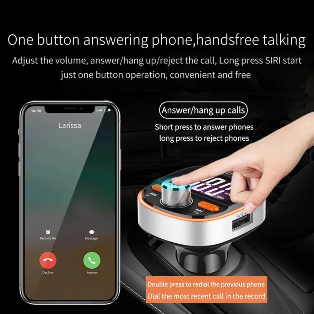 Автомобильный модулятор с Bluetooth 5 0 fm-модулятор автомобильный сабвуфер аудио