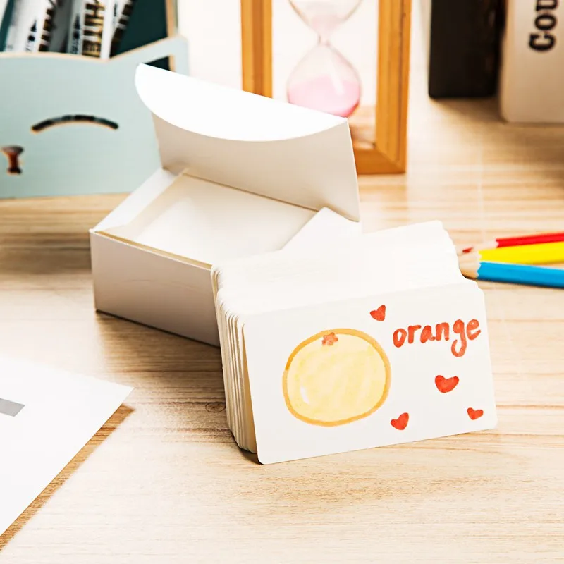

NEW-Blank White Cardboard paper Message Card Business Cards Word Card DIY Tag Gift Card About 100pcs (White)