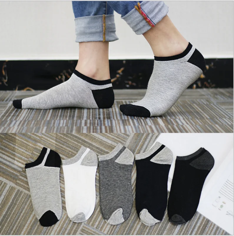 

Men's Cotton Socks New Style Black Business Men Socks Soft Breathable Spring Summer Winter for Male Socks One Size For All