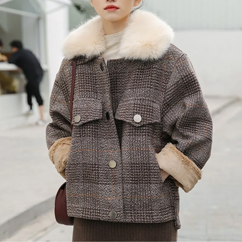 Новинка 2020 зимняя женская одежда утепленная шерстяная куртка женские пальто