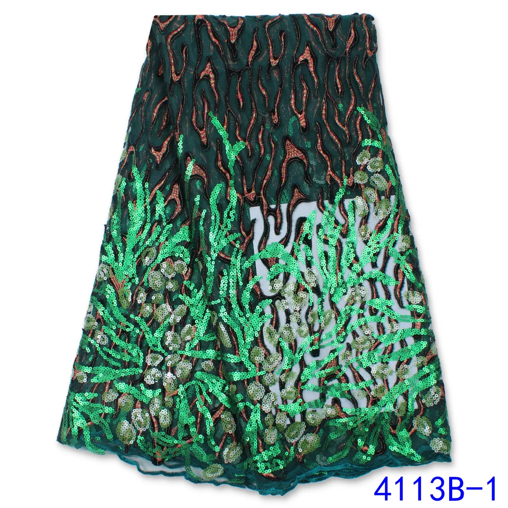 Французская африканская вышивальная сетчатая кружевная ткань NIAI 2020